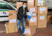 El "paciente 70" dona material sanitario a Soria