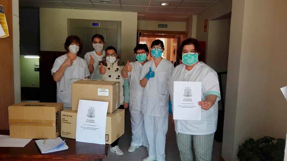 Valverde de Ágreda dona material sanitario