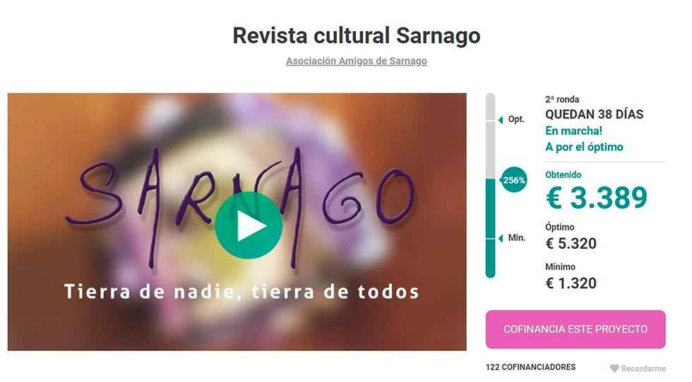 Sarnago avanza en colecta para revista