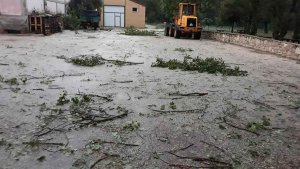 Villar del Río sufre una intensa tormenta 