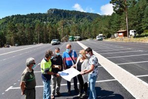 El aparcamiento del paso de la Serrá, casi terminado