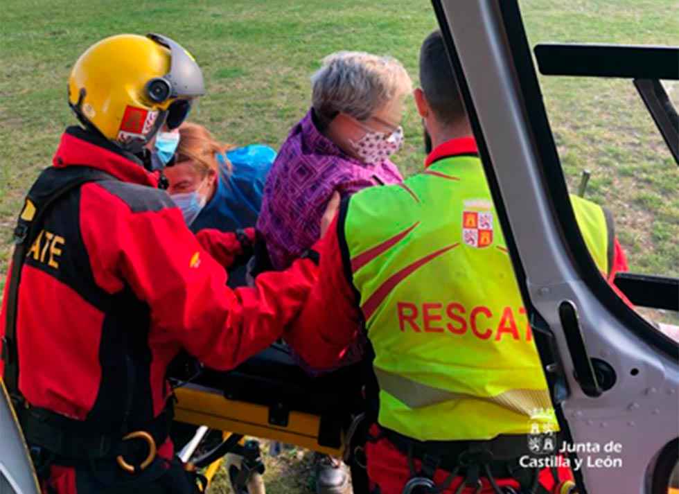 Auxiliada mujer en ruta senderista en Zamora