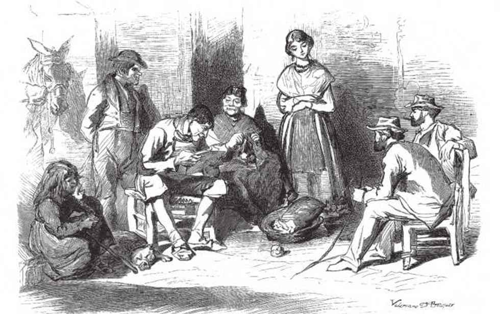 Un dibujo de Valeriano Bécquer, para felicitar la Navidad Un dibujo de Valeriano Bécquer, para felicitar la Navidad