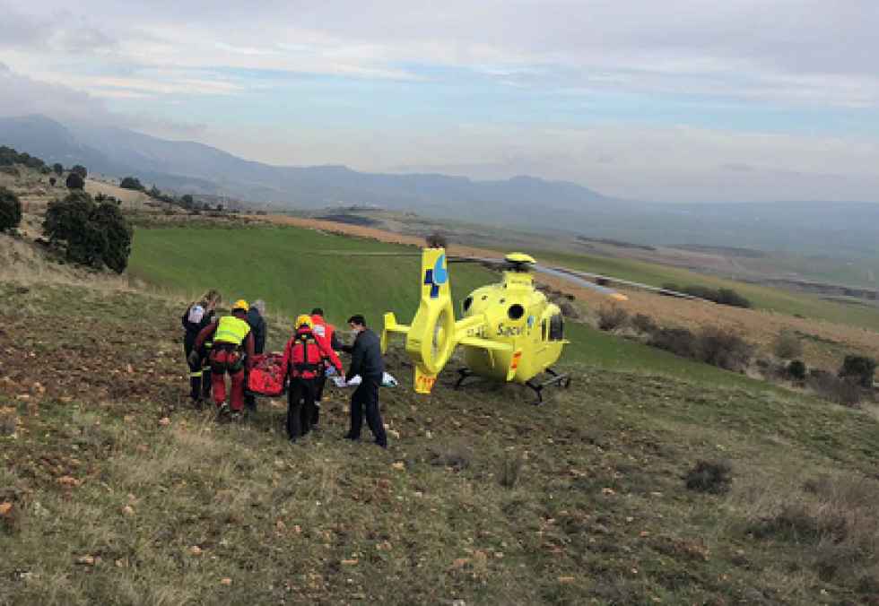 Herido tras caerse en mirador del Portillo del Busto Herido tras caerse en mirador del Portillo del Busto