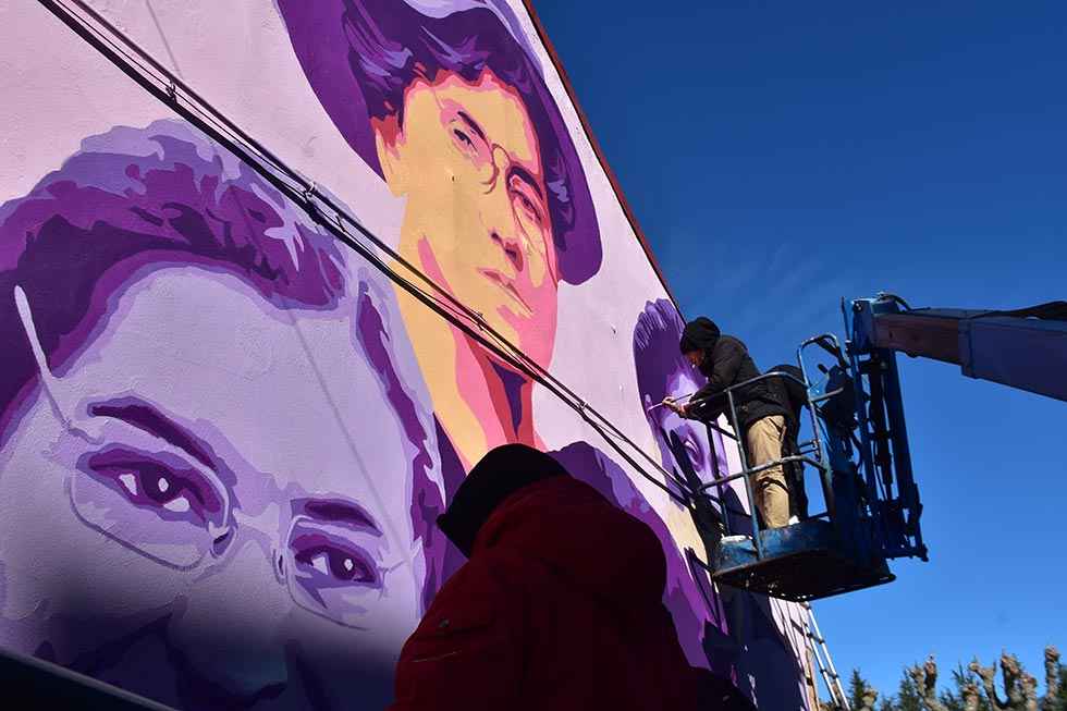 Soria: mural de mujeres feministas - fotos