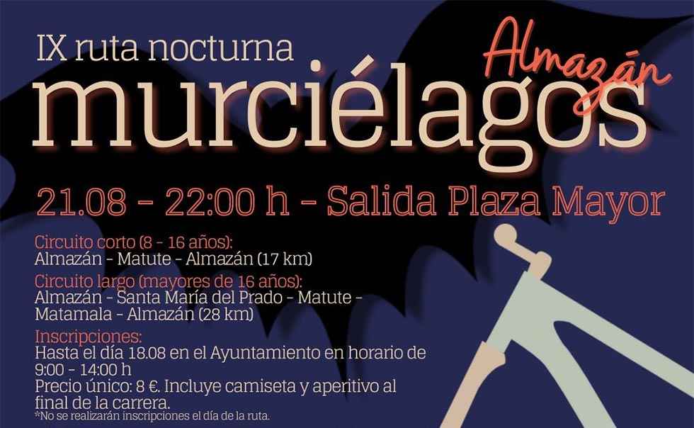 Almazán convoca IX ruta nocturna "Murciélagos" Almazán convoca IX ruta nocturna "Murciélagos"