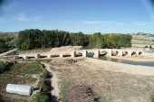 Corte de carretera en puente de Langa de Duero