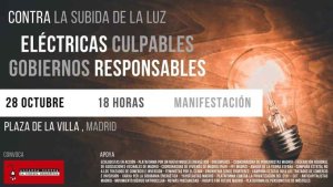 FACUA se suma a manifestación contra subida de la luz 