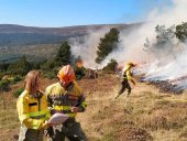 Quema controlada en la Sierra de Cebollera