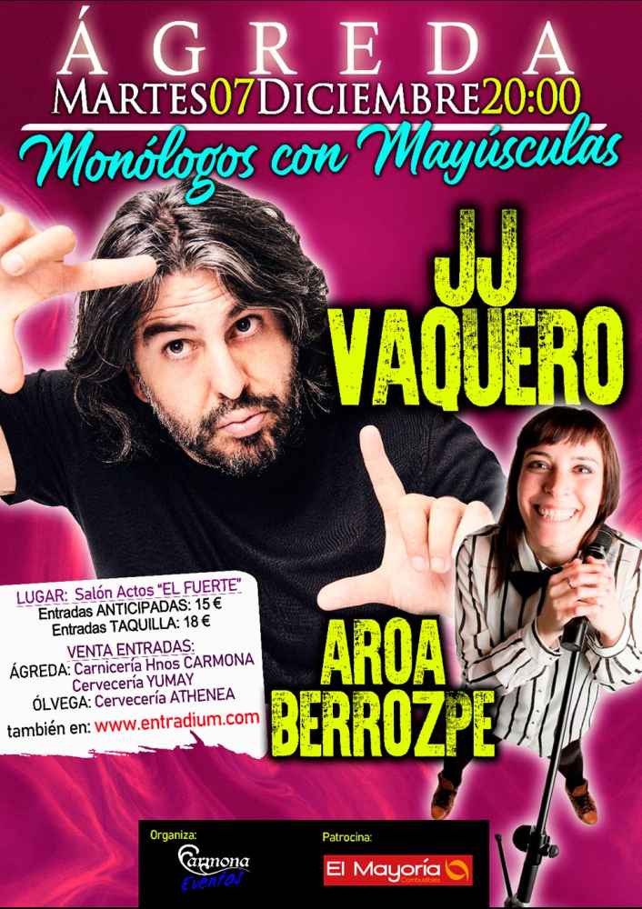 El monologuista JJ Vaquero, en Ágreda