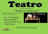 "Inútil sin referencias", teatro en Ólvega "Inútil sin referencias", teatro en Ólvega