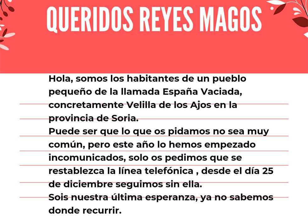 Velilla de los Ajos recurre a los Reyes Magos