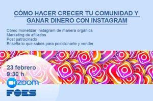 Nuevo webinar sobre cómo monetizar Instagram 