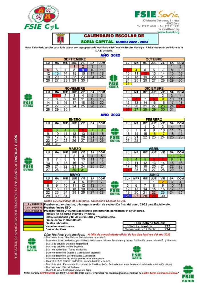 Cambio de calendario escolar en San Saturio