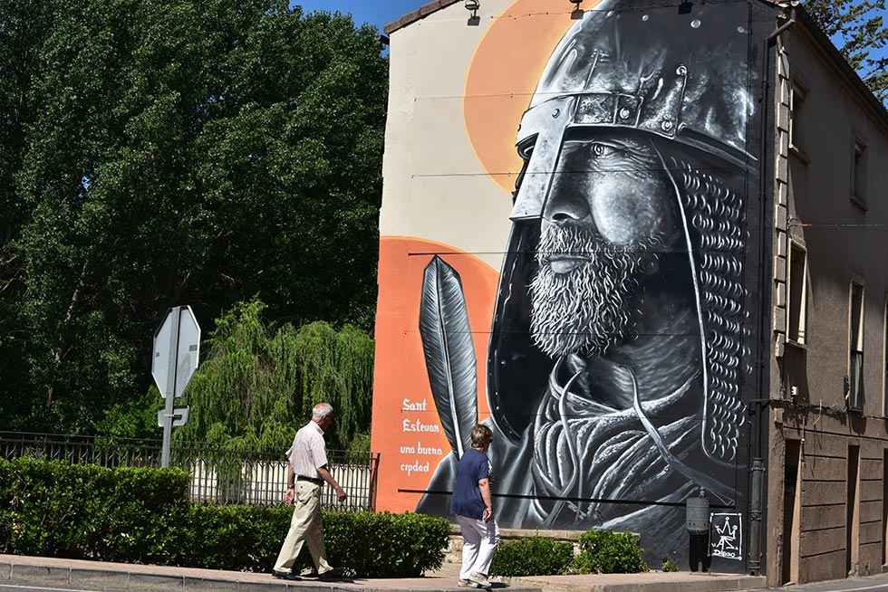 Mural cidiano en San Esteban de Gormaz - fotos