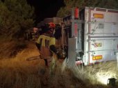 Camionero herido en accidente en Lodares de Osma