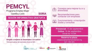 Información para mujeres que busquen mejora de empleo