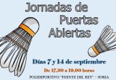 Jornadas de puertas abiertas en Bádminton Soria