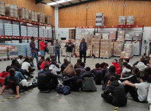 Visita del colegio Trilema al Banco de Alimentos