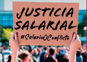 Concentración sindical por "Justicia salarial"