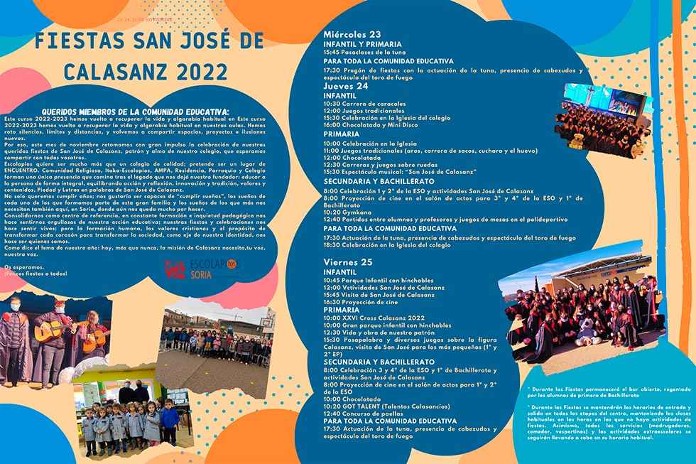 Los Escolapios celebran las fiestas de su patrón Los Escolapios celebran las fiestas de su patrón