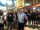 Los argentinos celebran el Mundial de Messi
