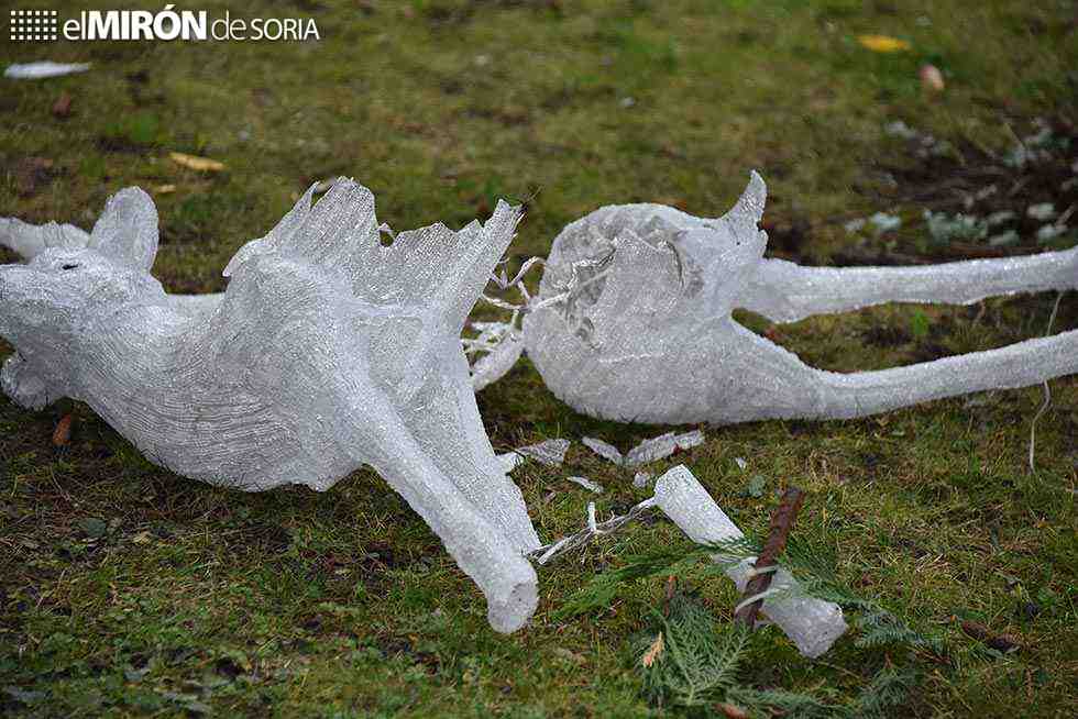 Vandalismo nocturno en el zoo de luz