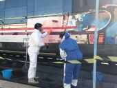 Once incidencias por grafitis en trenes en Soria Once incidencias por grafitis en trenes en Soria