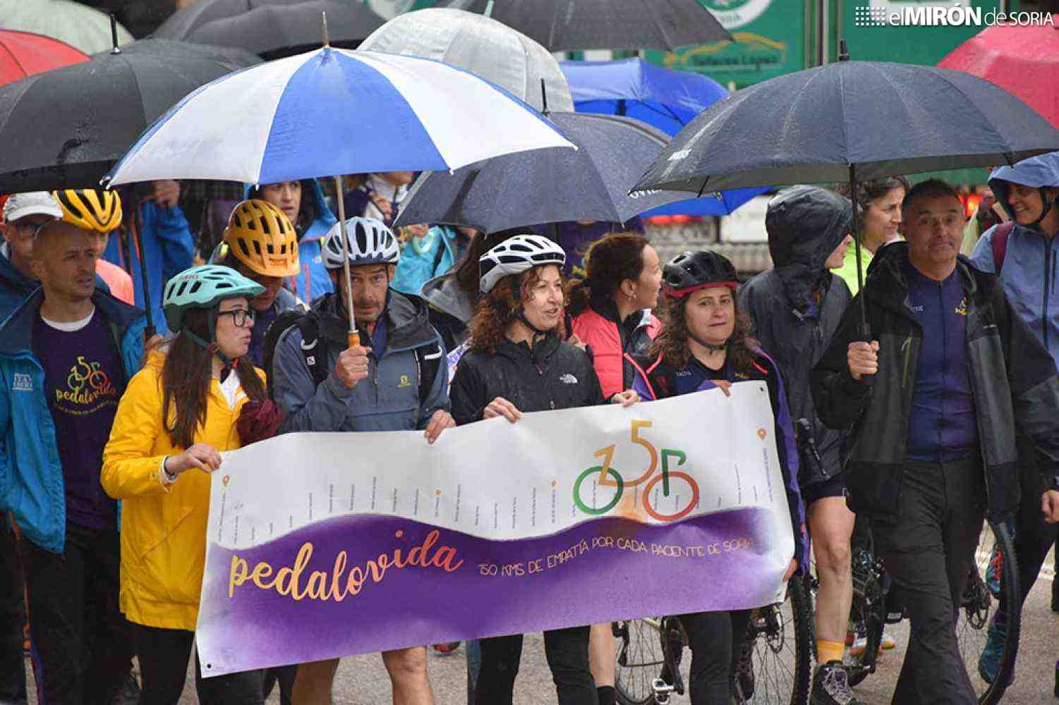 Medio millar de sorianos arropan a "Pedalovida"