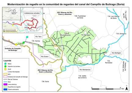 La modernización del regadio en Buitrago, a información pública