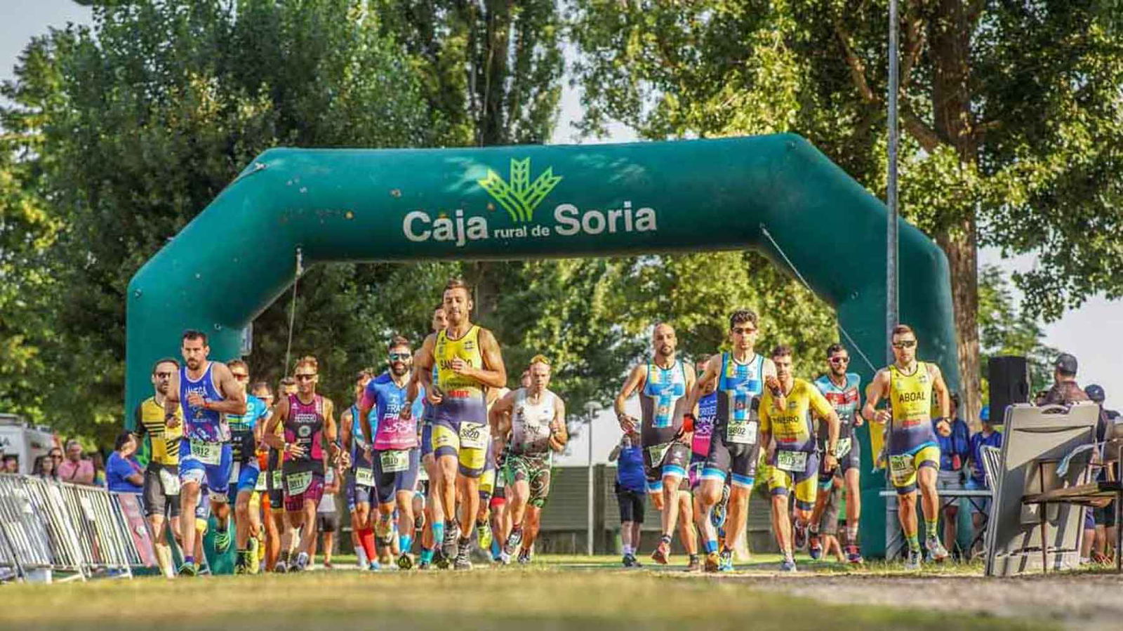 Todo preparado para la fiesta del triatlón en Almazán