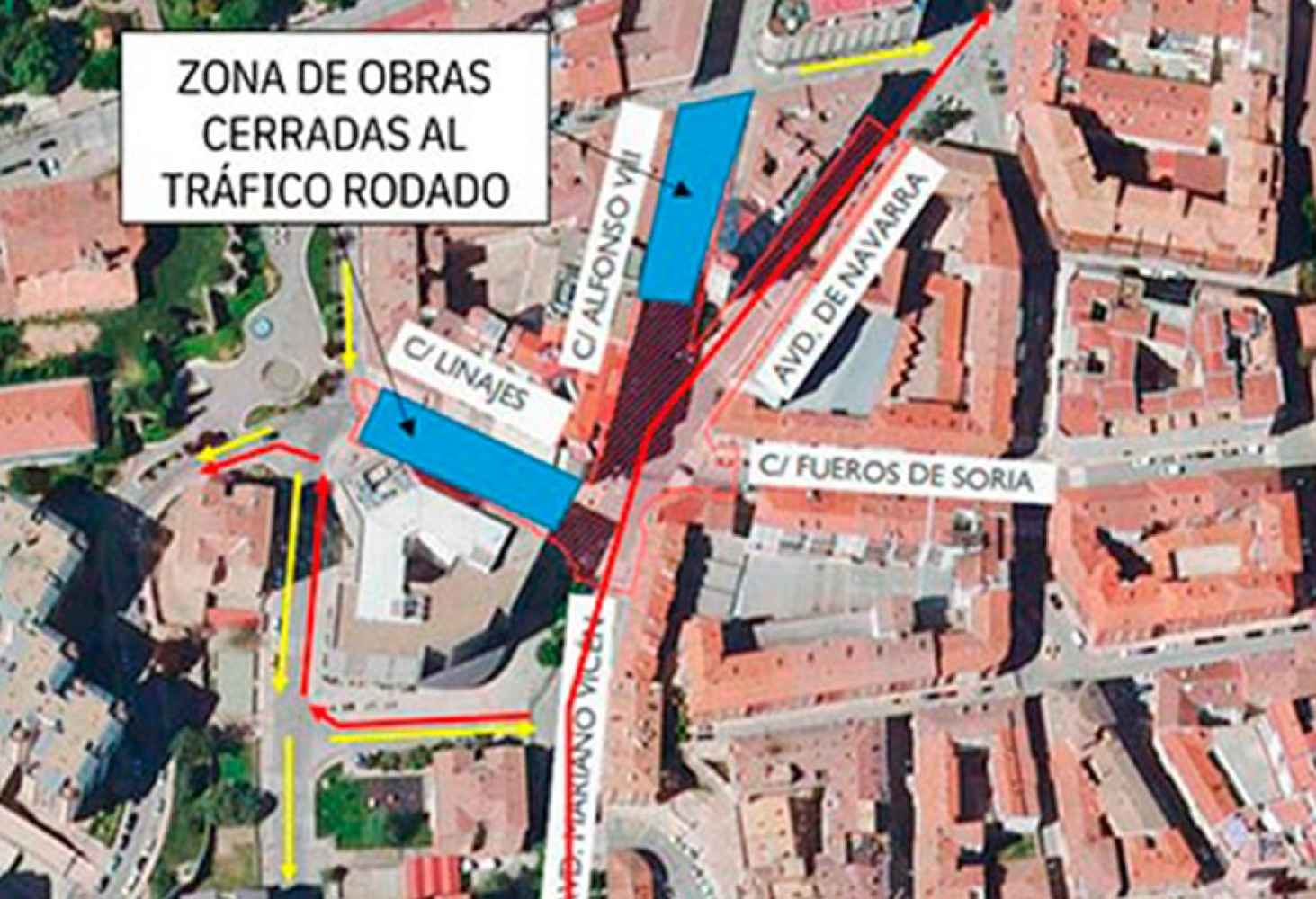 Cambio en tráfico por obras de calle Alfonso VIII Cambio en tráfico por obras de calle Alfonso VIII