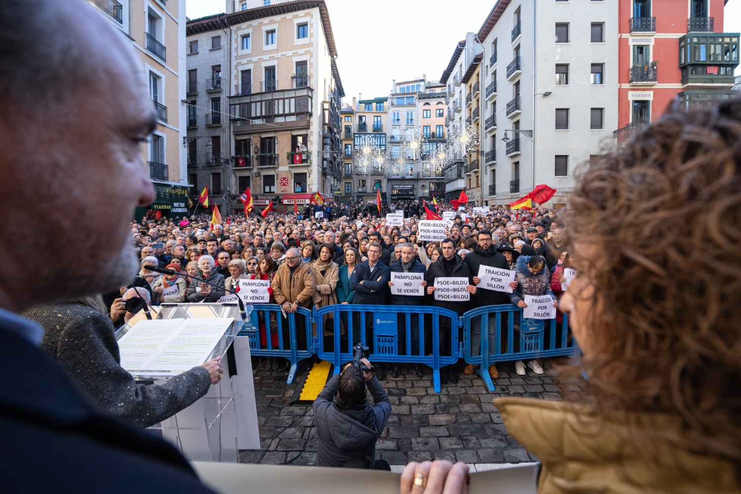 Manifestación para rechazar gobierno de Bildu en Pamplona