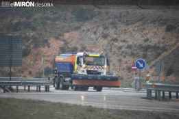 Cuatro carreteras nacionales de Soria, afectadas por nieve