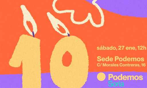 Podemos Soria celebra su décimo aniversario en la provincia