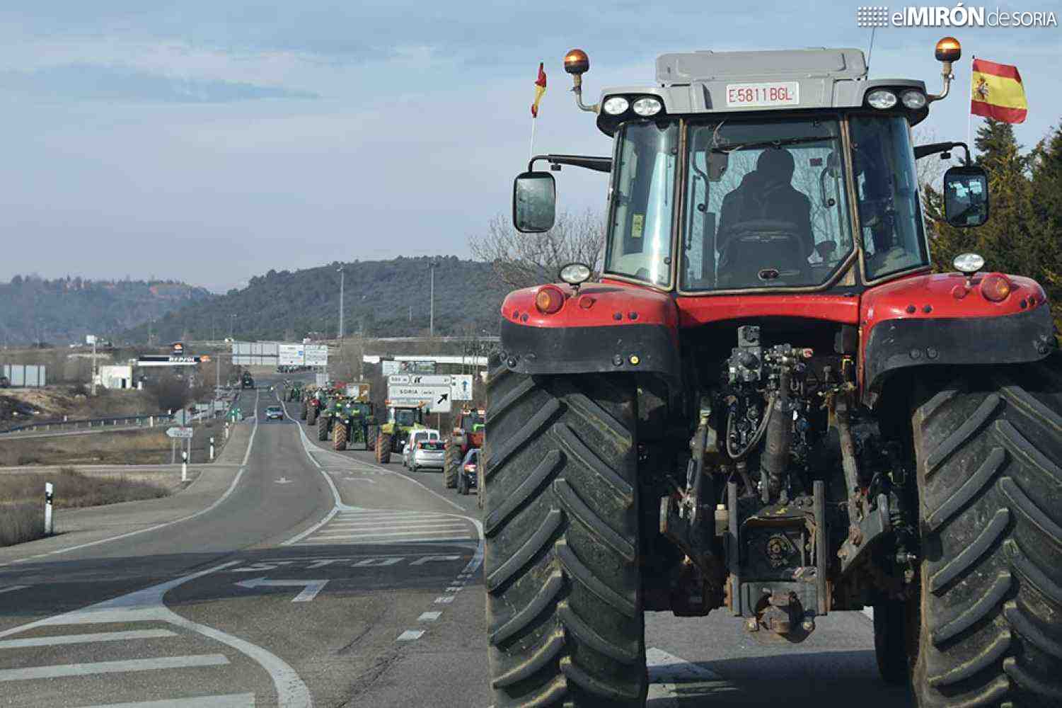 760 tractores participan en protesta en Soria