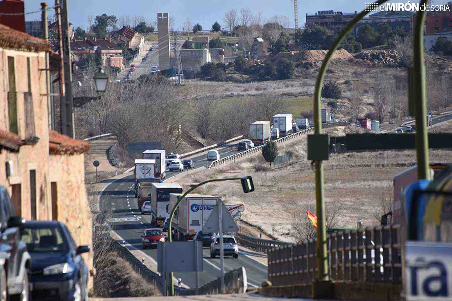 Setenta tractores ralentizan tráfico en Soria