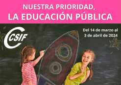 CSIF lanza campaña a favor de la matriculación en la escuela pública 