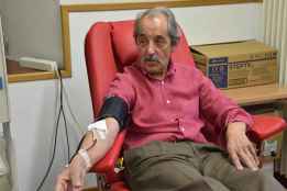 José Luis Molina, 200 donaciones de sangre y plasma