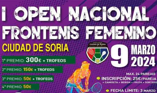 Soria organiza su primer Open Nacional de Frontenis femenino