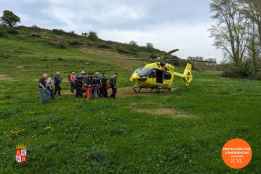 Evacuado en helicóptero tras sufrir accidente con tractor en Medianas
