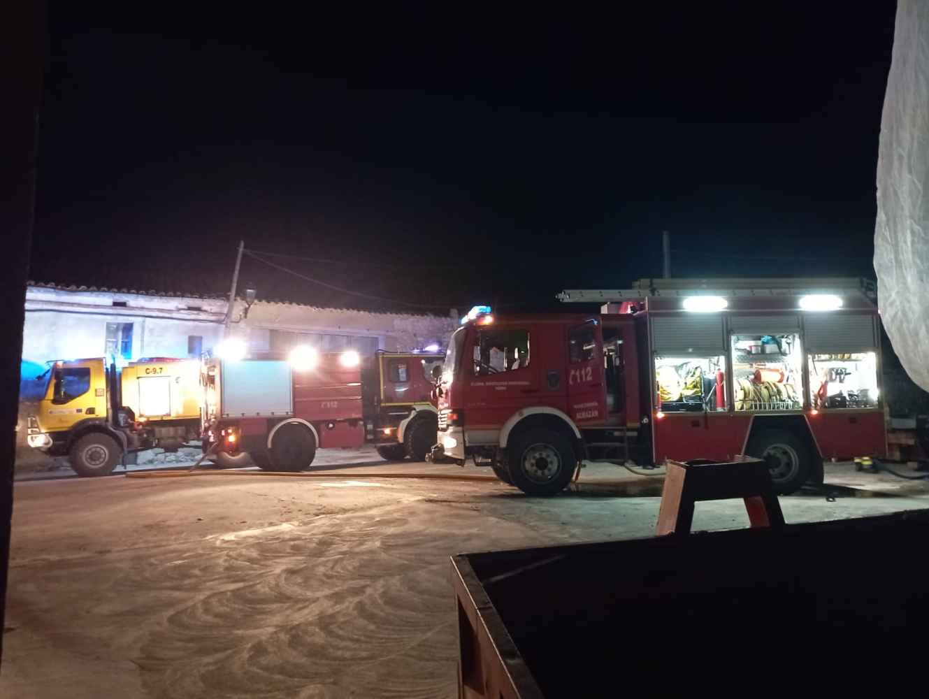 Los bomberos de Diputación sofocan incendio en Adradas Los bomberos de Diputación sofocan incendio en Adradas