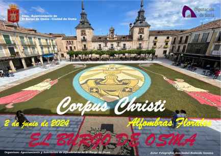 El Burgo de Osma ultima sus alfombras florales para el Corpus Christi