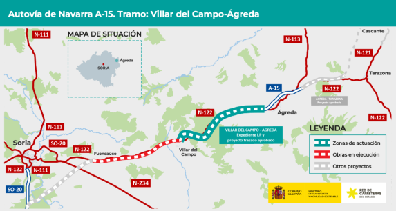 A-15: Aprobado proyecto definitivo de trazado Villar del Campo-Ágreda