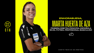 La palentina Marta Huerta, primera árbitra principal en fútbol profesional