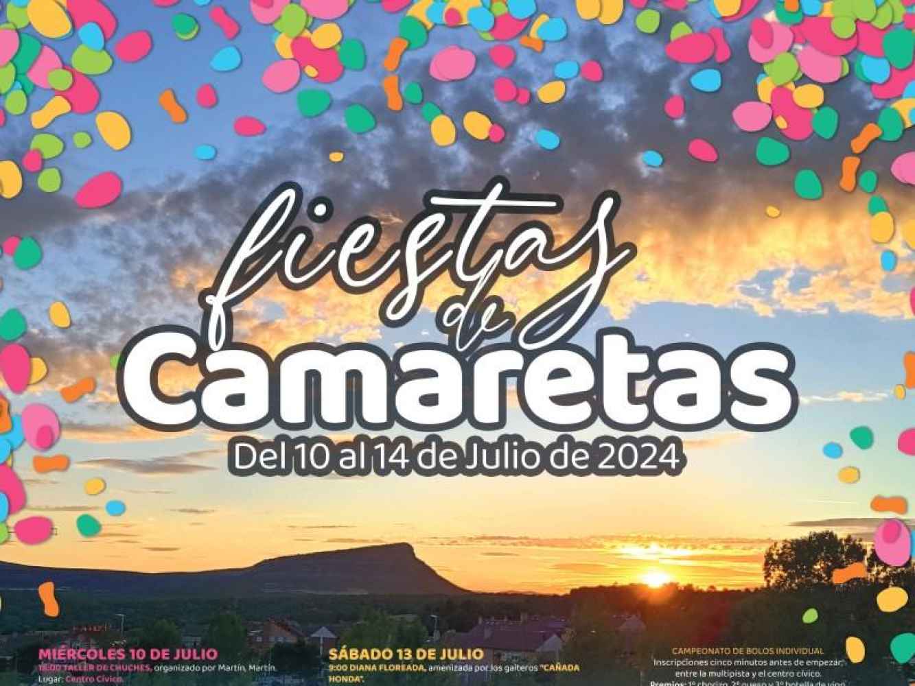 Programa de las fiestas de verano en Camaretas Programa de las fiestas de verano en Camaretas