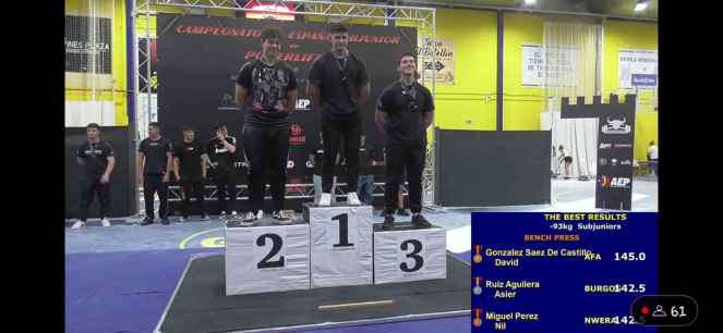 Asier Ruiz Aguilera, plata en Campeonato Nacional de Powerlifting Subjunior