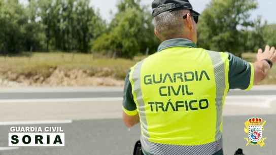 Dos heridos en aparatoso accidente en rotonda de Caballo Blanco, en Soria