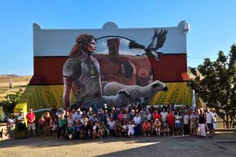 Montejo de Tiermes luce mural de guerrera termestina