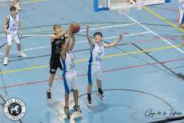 Cerezo y Llorente, de CSB, en concentración de Federación de Baloncesto de Castilla y León